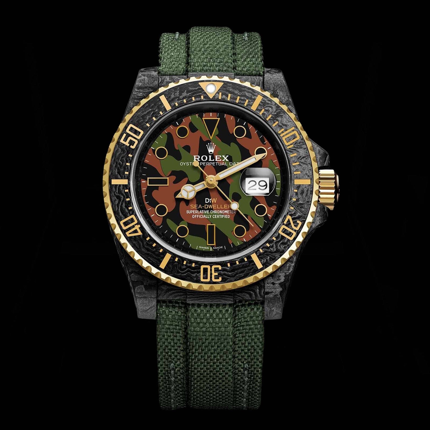 NTPT Carbon Rolex DiW Sea Dweller MILITARY DiW劳力士 海使型 | WORLDTIMER