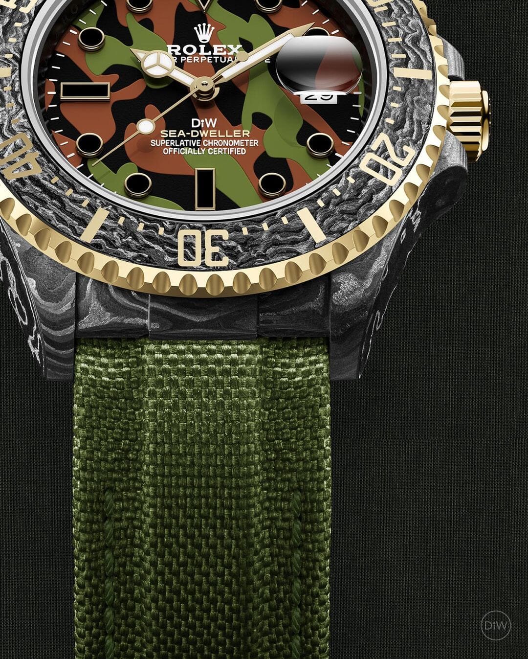 NTPT Carbon DiW Rolex Sea Dweller MILITARY 劳力士海使型 | WORLDTIMER