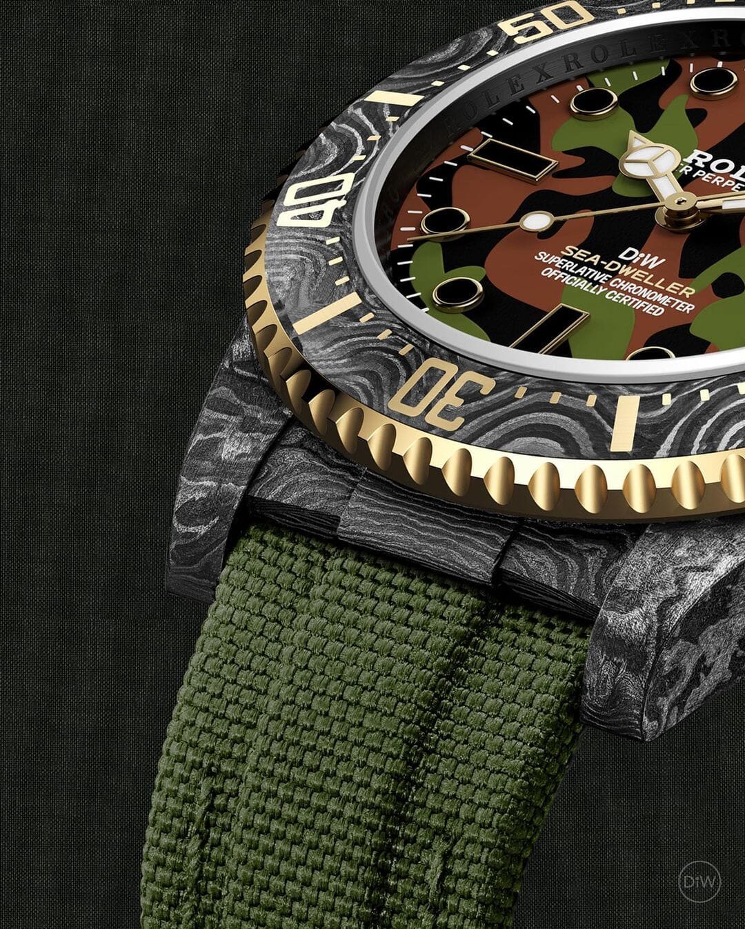NTPT Carbon DiW Rolex Sea Dweller MILITARY 劳力士海使型 | WORLDTIMER