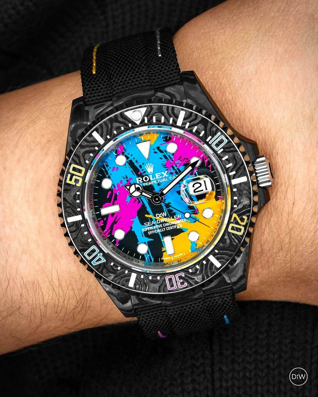 NTPT Carbon Rolex DiW Sea Dweller MOTLEY 劳力士潜水表 | WORLDTIMER