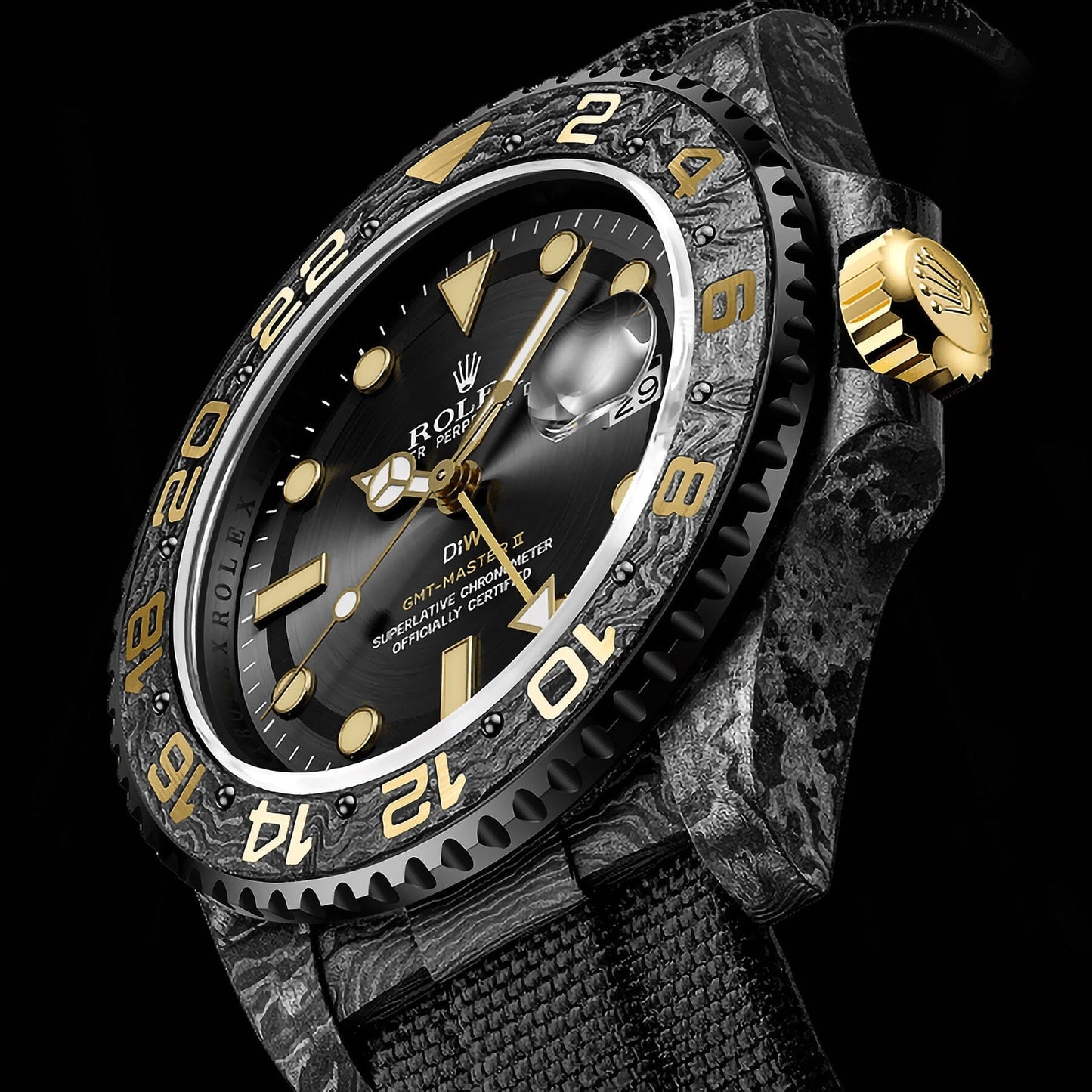 NTPT Carbon Rolex GMT-Master DiW GOLDEN C 劳力士格林尼治型 | WORLDTIMER
