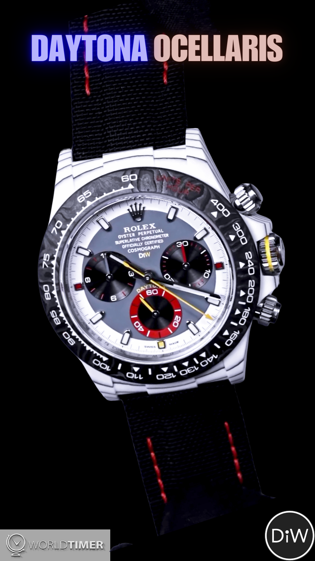 Tailor-Made CarboQuartz Rolex Daytona DiW OCELLARIS 独一无二 定制劳力士 DiW迪通拿 | WORLDTIMER