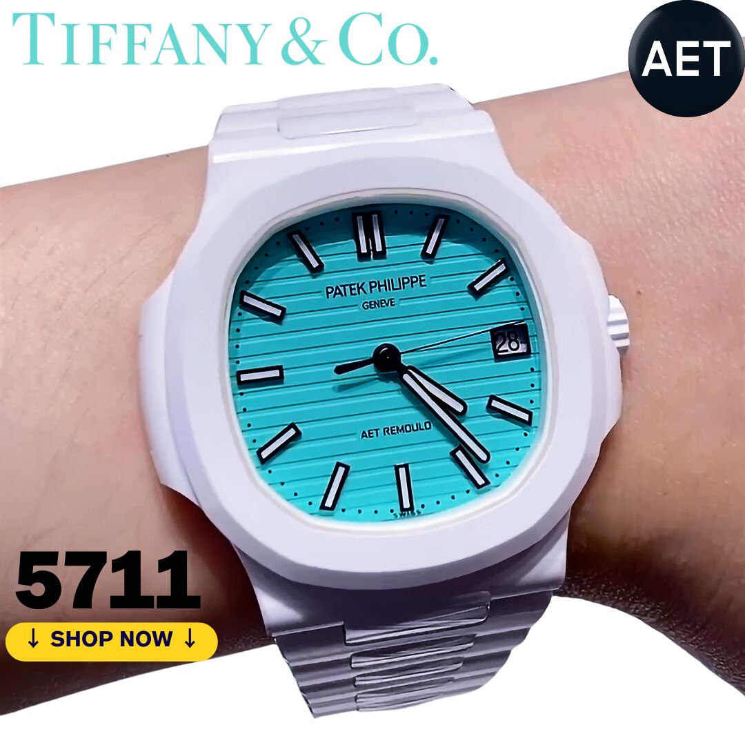 Patek Philippe 5711 Tiffany Nautilus AET REMOULD Full Ceramic Watch (Retail: US$85,500)