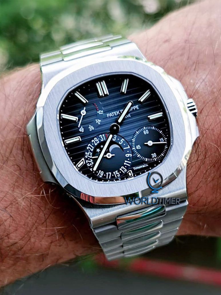 Patek Philippe Tiffany & Co Nautilus 5712/1A Blue Dial Stainless Steel Watch