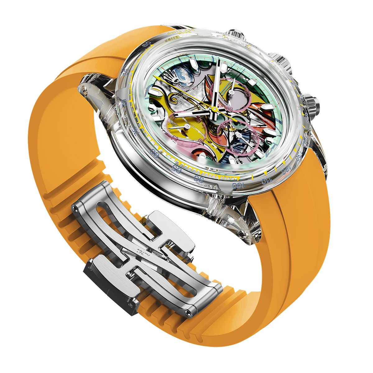 AET REMOULD x PICASSO Rolex Daytona GREAT STILL LIFE ON PEDESTAL 畢加索 勞力士 地通拿 透明手錶 | WORLDTIMER