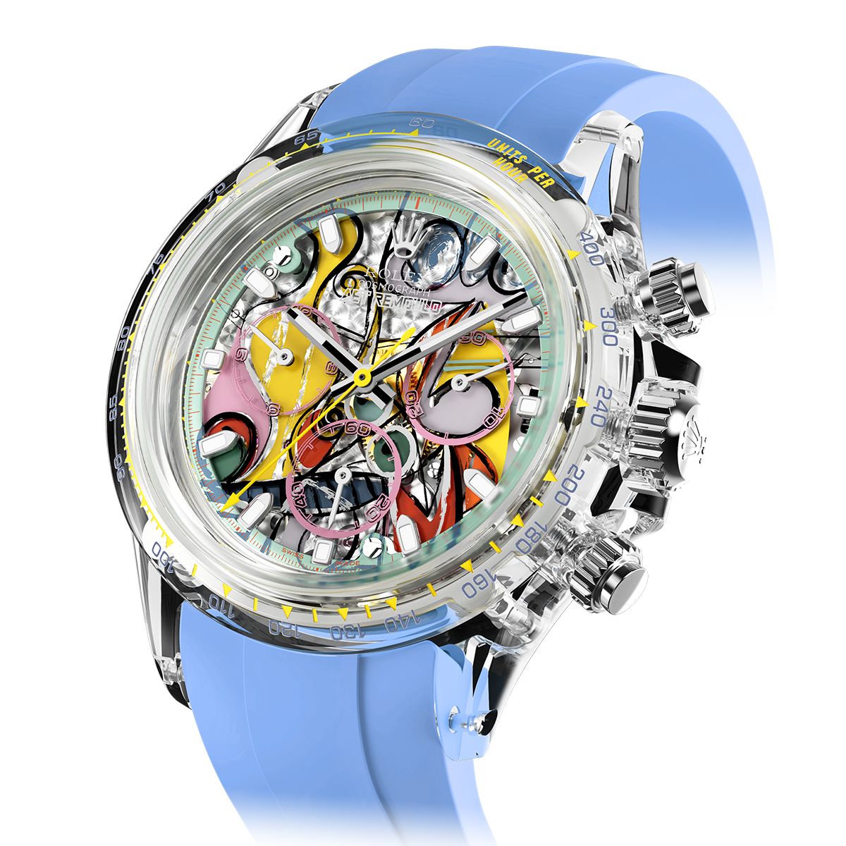 AET Remould x 畢加索 勞力士 地通拿 GREAT STILL LIFE ON PEDESTAL Rolex Daytona Sapphire Watch | WORLDTIMER