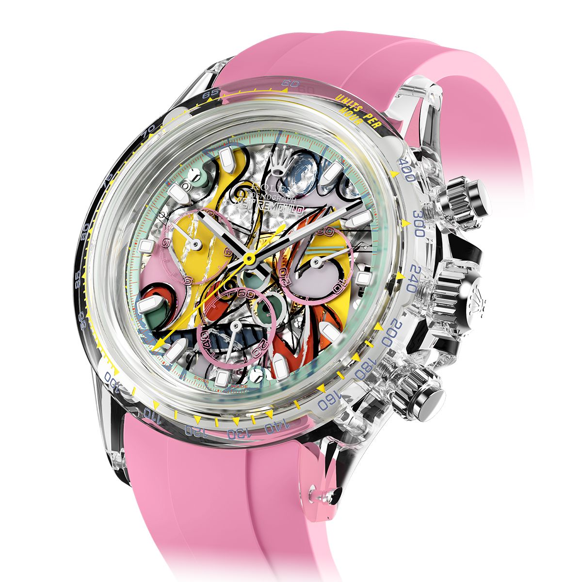 AET REMOULD x PICASSO Rolex Daytona GREAT STILL LIFE ON PEDESTAL 畢加索 勞力士 地通拿 透明手錶 | WORLDTIMER