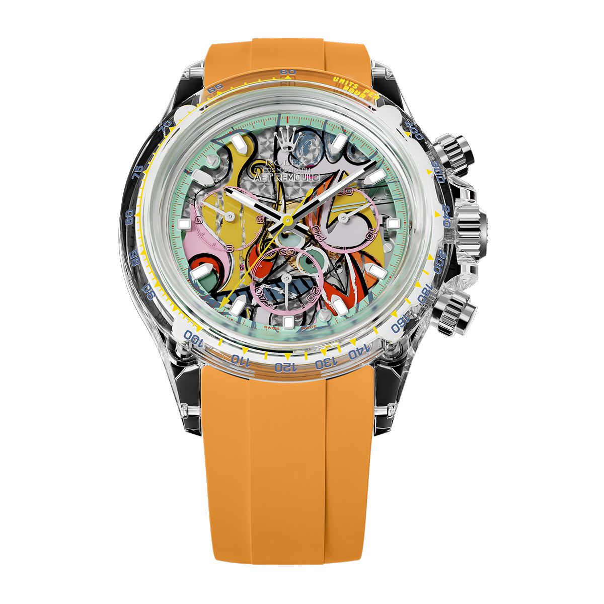 AET REMOULD x PICASSO Rolex Daytona GREAT STILL LIFE ON PEDESTAL 畢加索 勞力士 地通拿 透明手錶 | WORLDTIMER