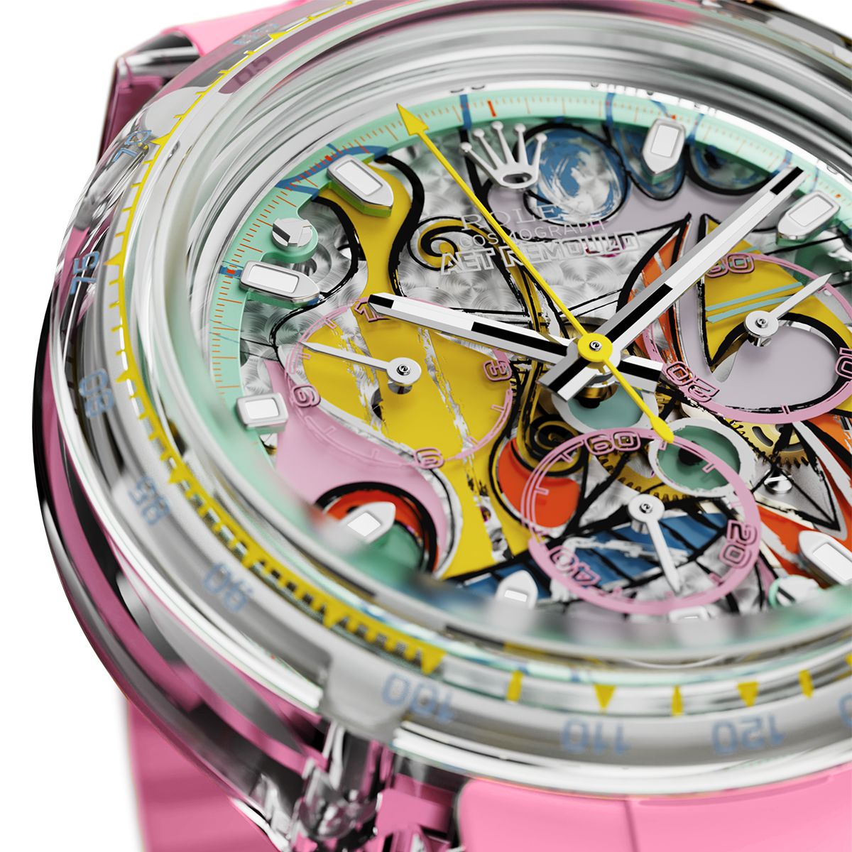 AET REMOULD x PICASSO Rolex Daytona GREAT STILL LIFE ON PEDESTAL 畢加索 勞力士 地通拿 透明手錶 | WORLDTIMER