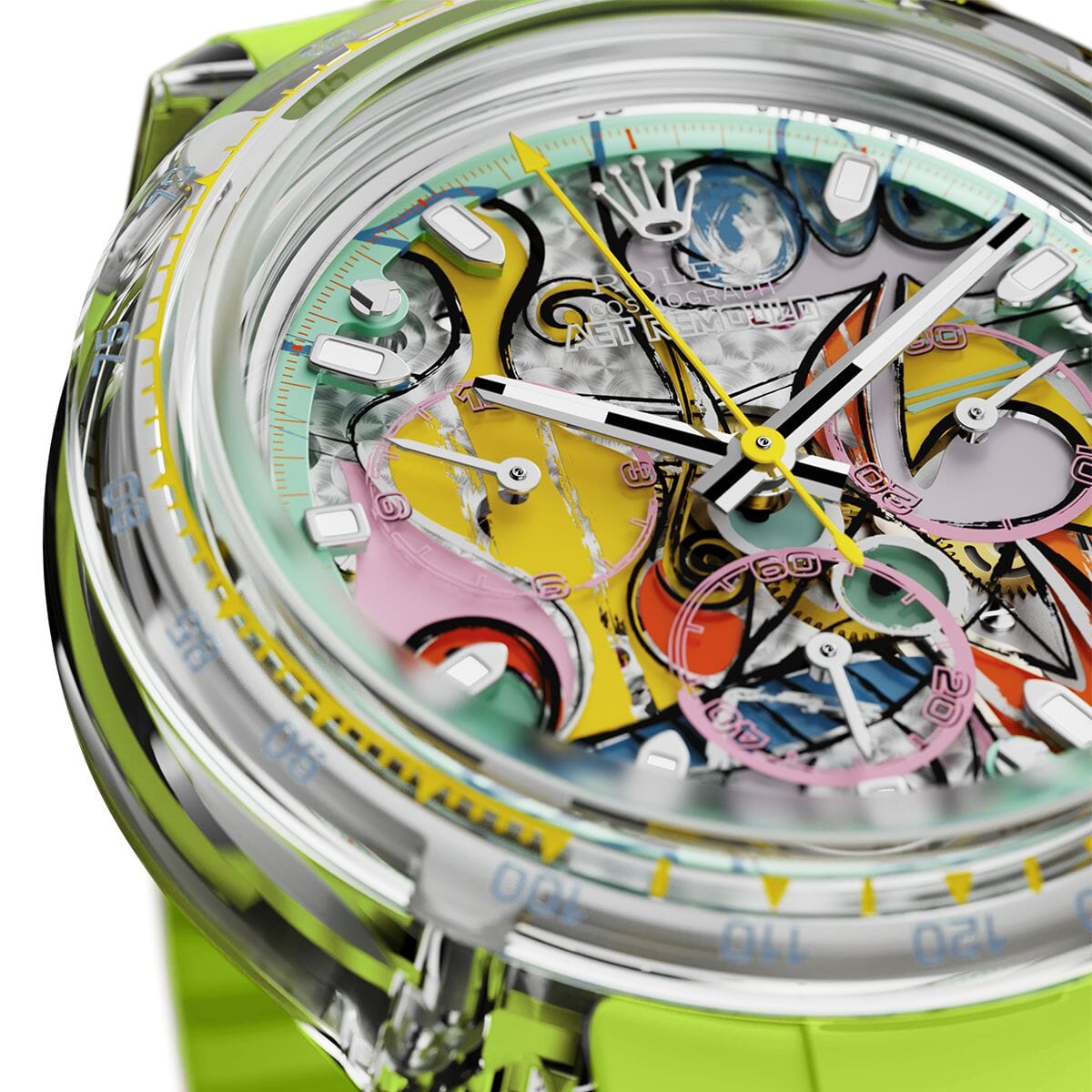 AET REMOULD x PICASSO Rolex Daytona GREAT STILL LIFE ON PEDESTAL 畢加索 勞力士 地通拿 透明手錶 | WORLDTIMER