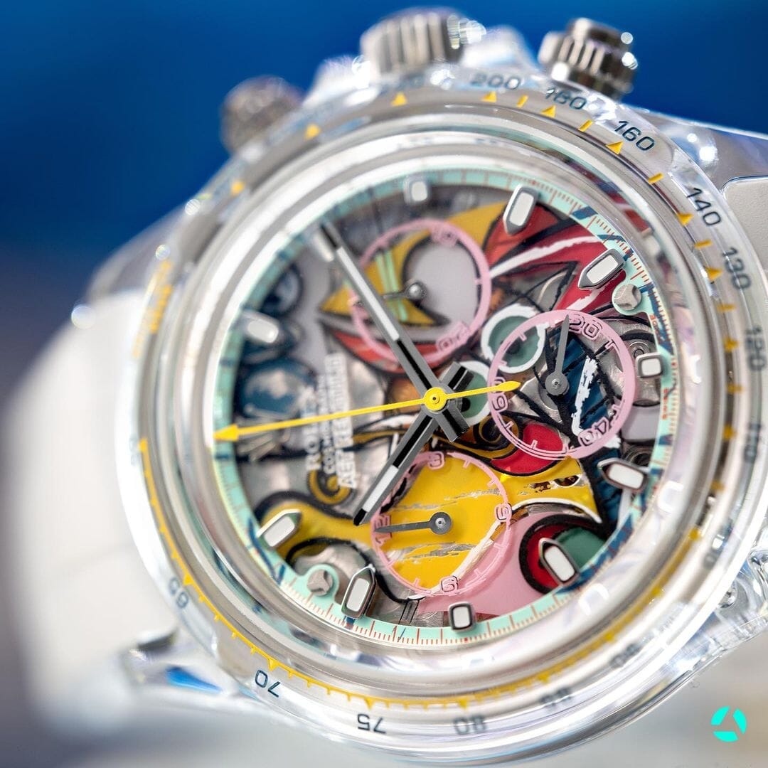 AET Remould x 畢加索 勞力士 地通拿 GREAT STILL LIFE ON PEDESTAL Rolex Daytona Sapphire Watch | WORLDTIMER