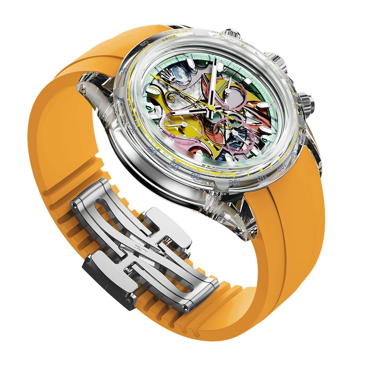 AET REMOULD x PICASSO Rolex Daytona GREAT STILL LIFE ON PEDESTAL 畢加索 勞力士 地通拿 透明手錶 | WORLDTIMER