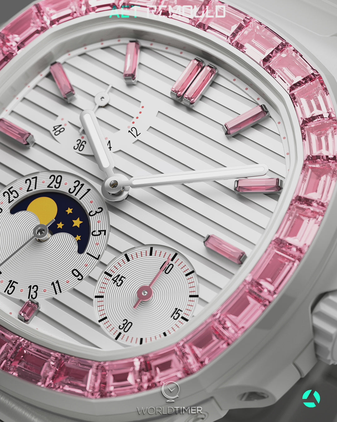 Patek Philippe 5712 AET Remould EOS 百达翡丽 粉红宝石 鹦鹉螺5712 | WORLDTIMER