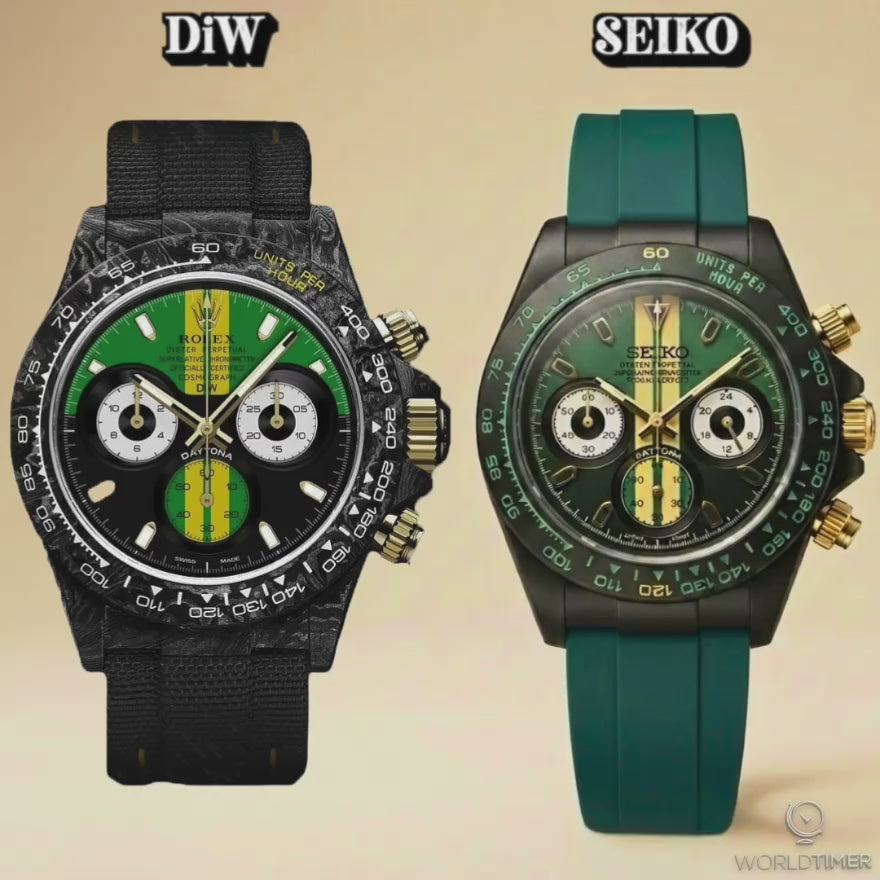 Busted! 🛑 This custom brand completely copied ALL 3 of DiW’s iconic motorsport designs onto a budget Seiko mod platform 震惊表圈！🛑 百万级高奢定制DiW竟被两千块的精工全盘复刻？ | WORLDTIMER 