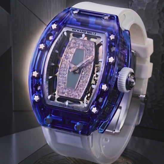 Richard Mille RM 07-01 Sapphire Bleu Ladies Watch 理查德米勒水晶壳 蓝色 RM 07-01 女士表 | WORLDTIMER