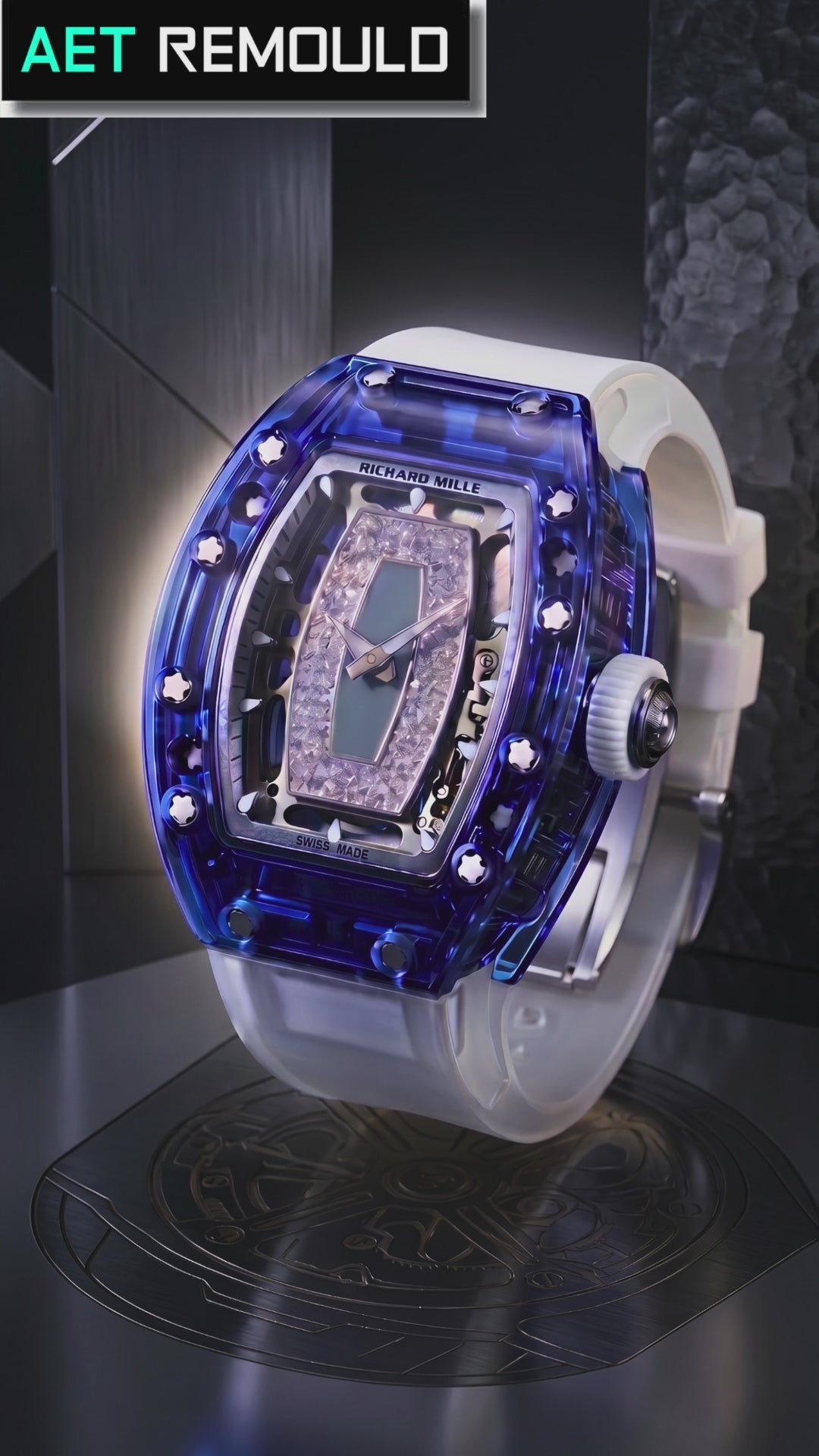 Richard Mille RM 07-01 Sapphire Bleu Ladies Watch 理查德米勒水晶壳 蓝色 RM 07-01 女士表 | WORLDTIMER