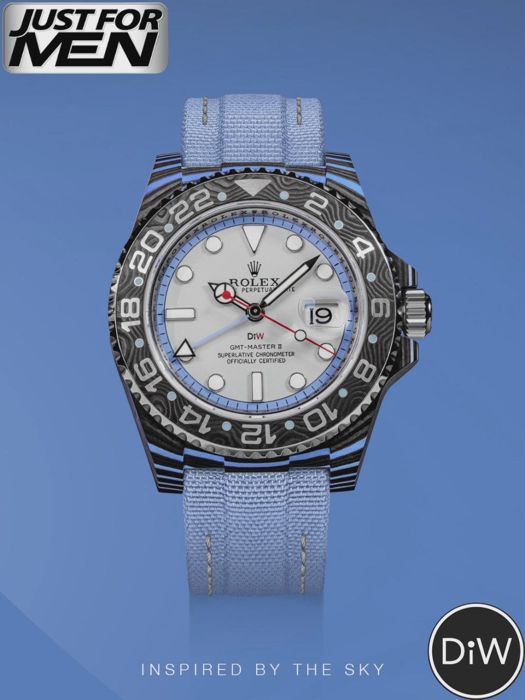 Rolex GMT Master 2 DiW SKYBOUND CarboQuartz 与 NTPT碳纤维 结合的 DiW 劳力士格林尼治 | WORLDTIMER