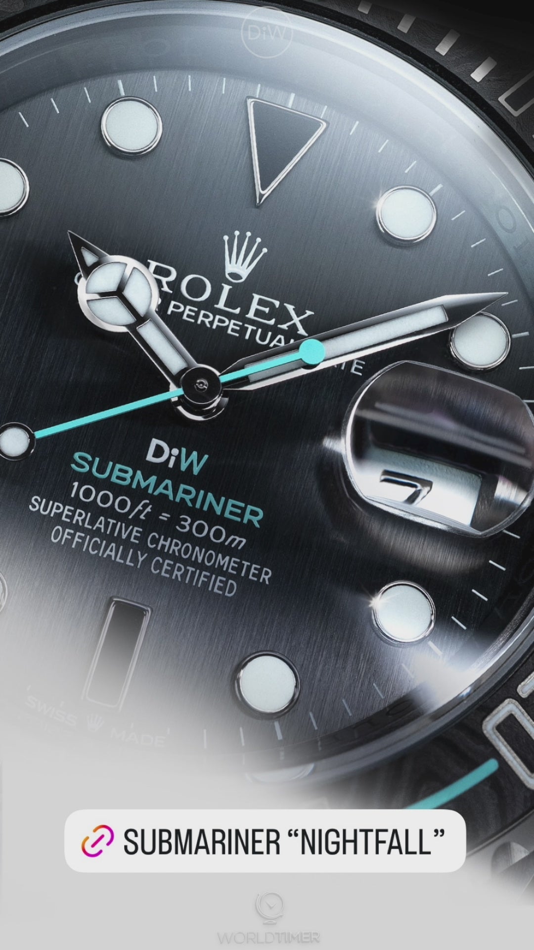 Rolex DiW Submariner NIGHTFALL 劳力士DiW 潜航者 | WORLDTIMER