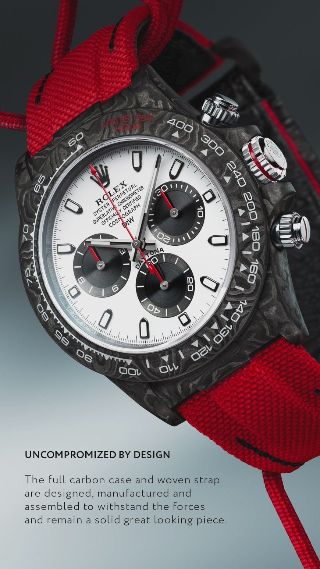 Rolex Carbon Daytona DiW SPEEDSTER WHITE Unique Edition - An Unique Watch Just Need Very Small Changes | WORLDTIMER