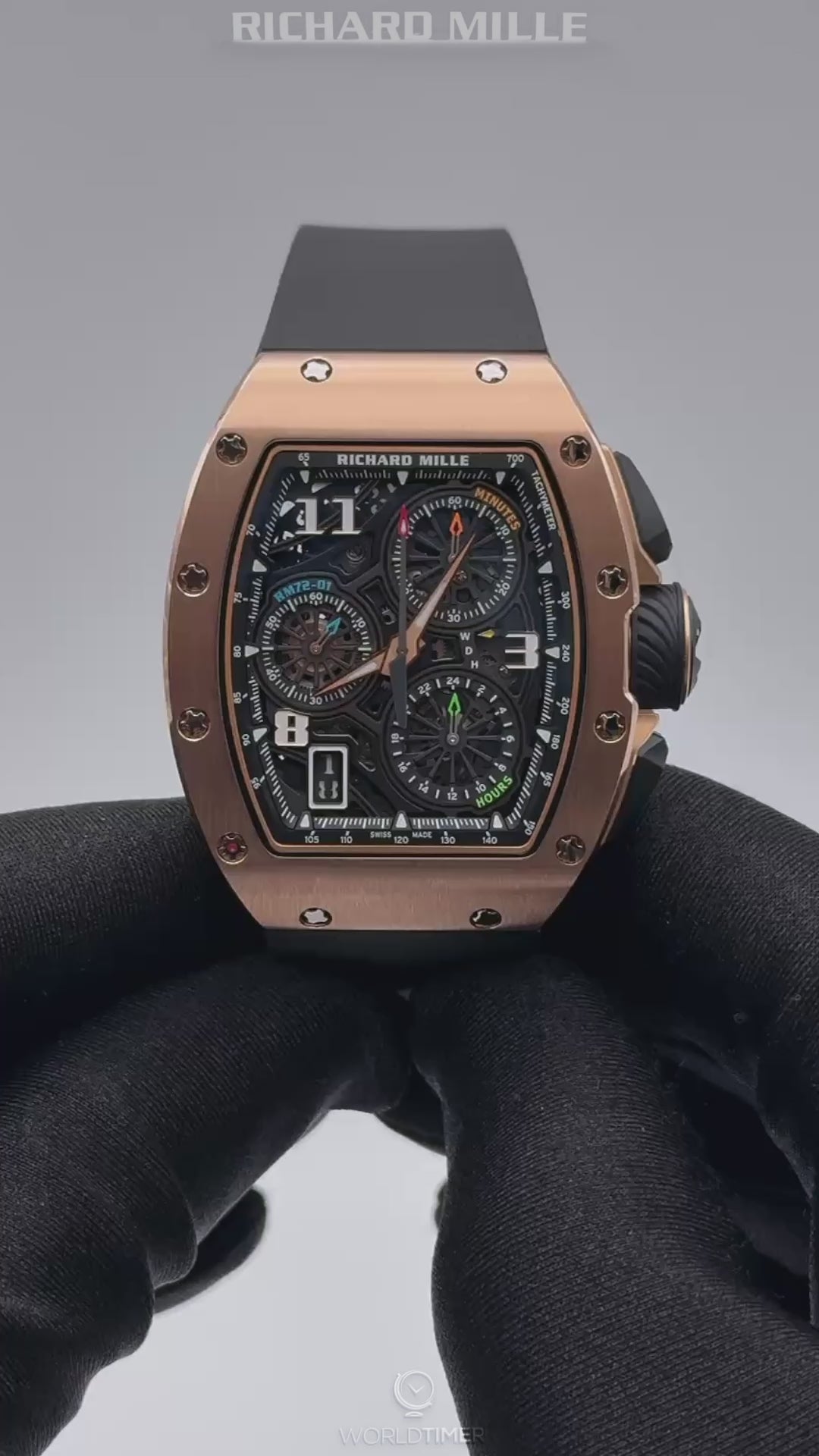 Richard Mille RM 72-01 Red Gold Lifestyle Flyback Chronograph 理查米尔 RM 72-01 玫瑰金 飞返计时码表 | WORLDTIMER