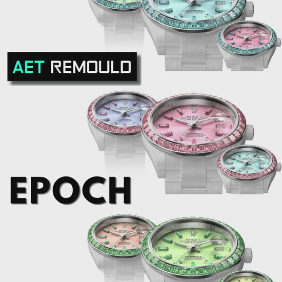 AET REMOULD TSAVORITE MISTY GREEN Rolex Datejust Gemstone Watch 首枚镶嵌天然宝石的白陶瓷 劳力士日志 EPOCH 系列 | WORLDTIMER