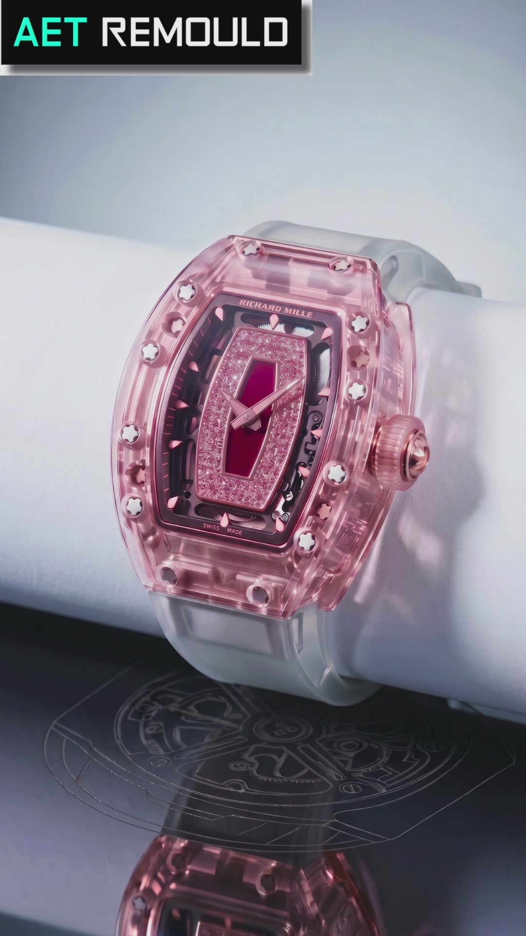 Richard Mille RM 07-01 Sapphire Pink Womens Watch AET REMOULD 理查德米勒水晶 RM 07-01 粉色女表 | WORLDTIMER