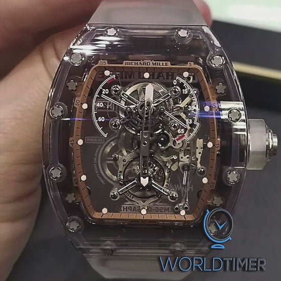 Richard Mille RM 56-01 Sapphire Tourbillon Brown Watch 理查德米勒水晶 RM 56-01 啡色陀飞轮手表 | WORLDTIMER