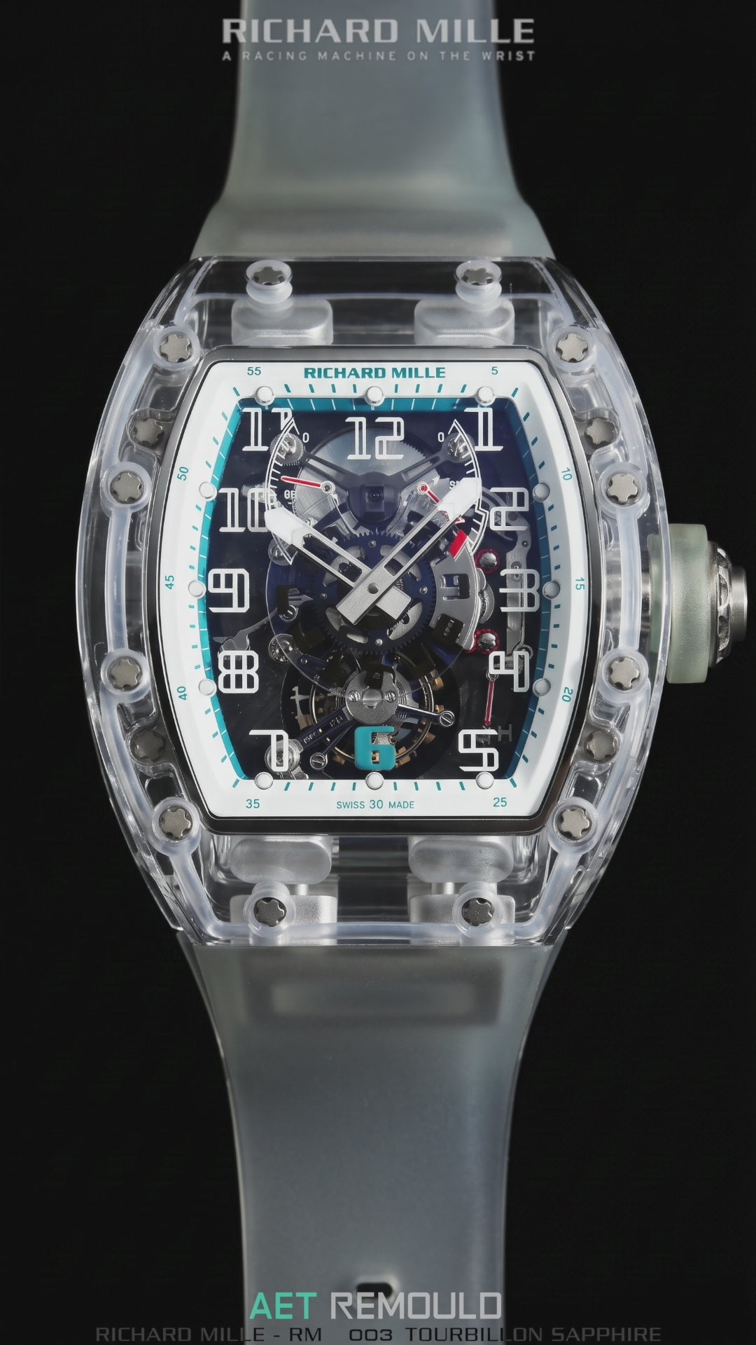 Richard Mille RM 003 Sapphire Tourbillon AET REMOULD U003 理查德米勒陀飞轮 RM 003 蓝宝石水晶手表 | WORLDTIMER
