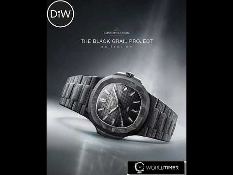 DiW Patek Nautilus BLACK GRAIL DIAMOND MARKERS All Carbon 百达翡丽Nautilus 5711 全碳纤维钻石刻度 | WORLDTIMER