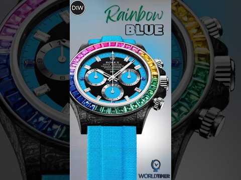 DiW Rolex Daytona RAINBOW BLUE 劳力士彩虹圈 DiW 碳纤维迪通拿 | WORLDTIMER