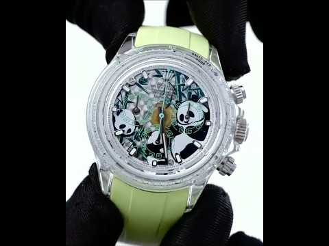 AET REMOULD Rolex Daytona Sapphire PANDA DIAL "CHINA EDITION" 中国熊猫劳力士 水晶壳迪通拿 | WORLDTIMER