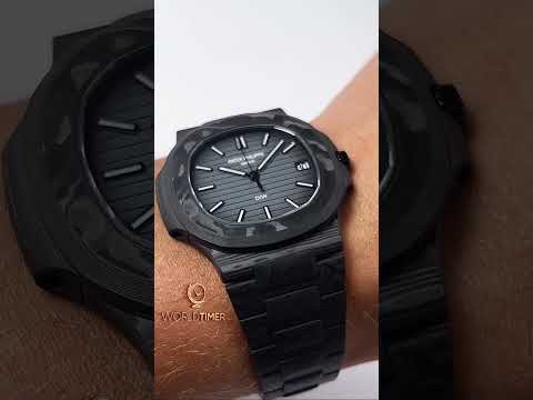 DiW Patek Nautilus ALL CARBON GRIS 百達翡麗鹦鹉螺 碳纤维5711 | WORLDTIMER