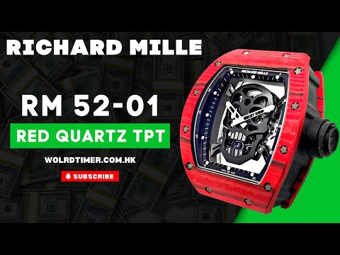 Richard Mille RM 52-01 Red Quartz TPT Skull Tourbillon 理查德米勒骷髅头 RM 52-01 红石英纤维 陀飞轮腕表 | WORLDTIMER