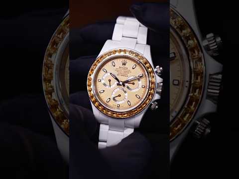 AET REMOULD  ORANGE GEMSTONE CERAMIC 劳力士迪通拿 全陶瓷手表 | WORLDTIMER