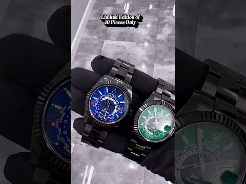 DiW Rolex Sky Dweller 326934 "BLACK DLC GREEN" | WORLDTIMER