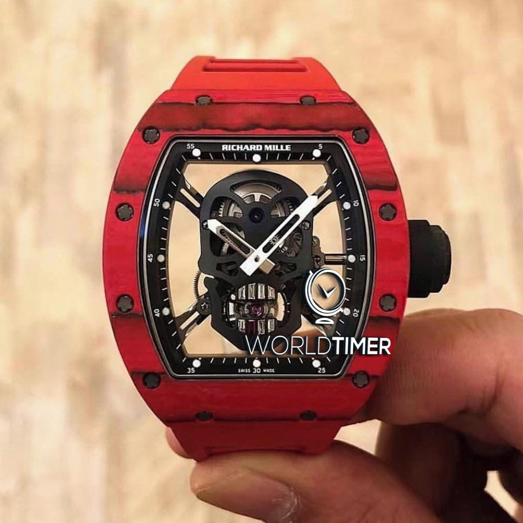 Richard Mille RM 52-01 Red Quartz TPT Skull Tourbillon 理查德米勒骷髅头 RM 52-01 红石英纤维 陀飞轮腕表 | WORLDTIMER