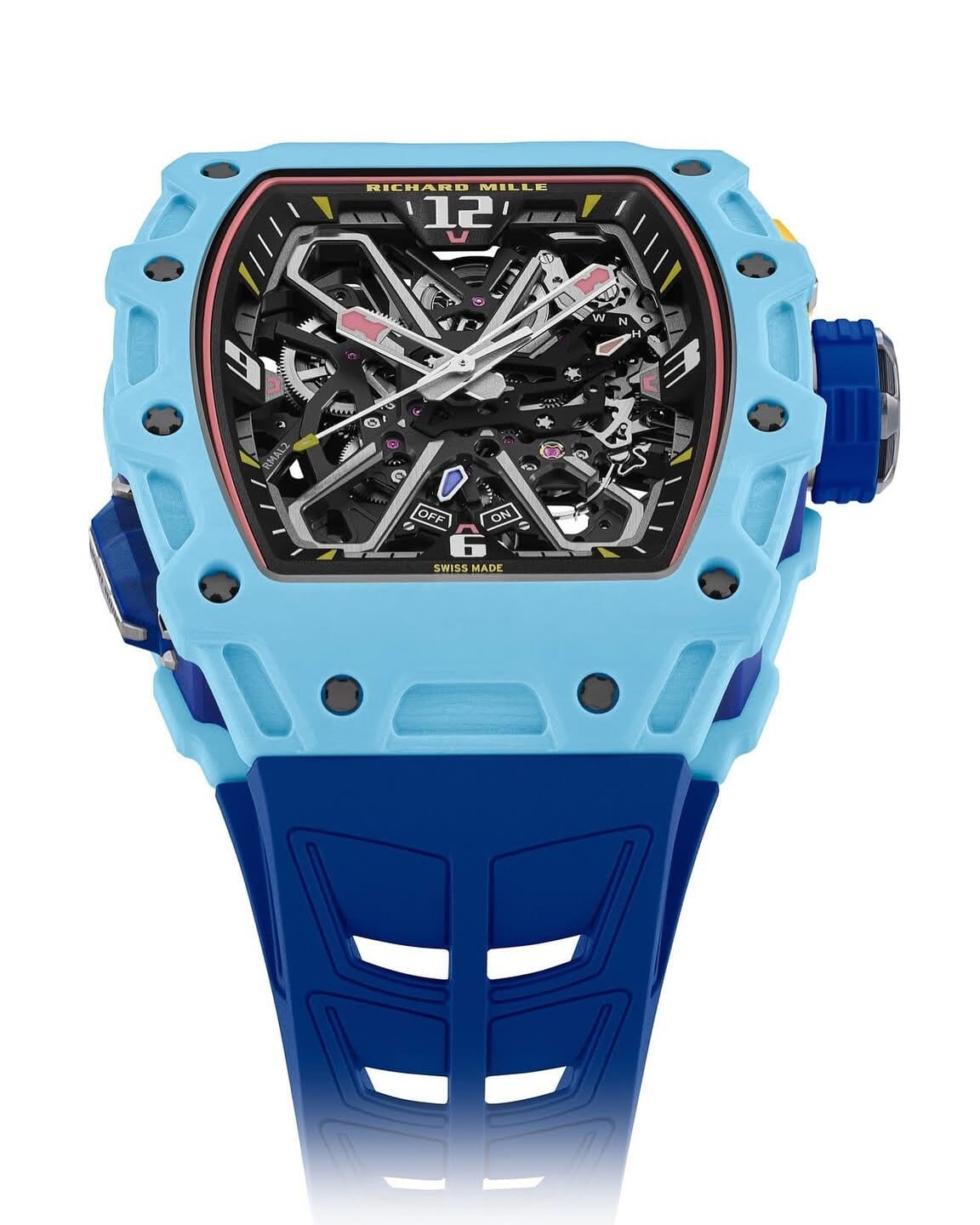 Richard Mille Rafael Nadal RM 35-03 Pastel Blue Quartz TPT 理查德米勒纳达尔 RM 35-03 淡蓝色 自动腕表 | WORLDTIMER