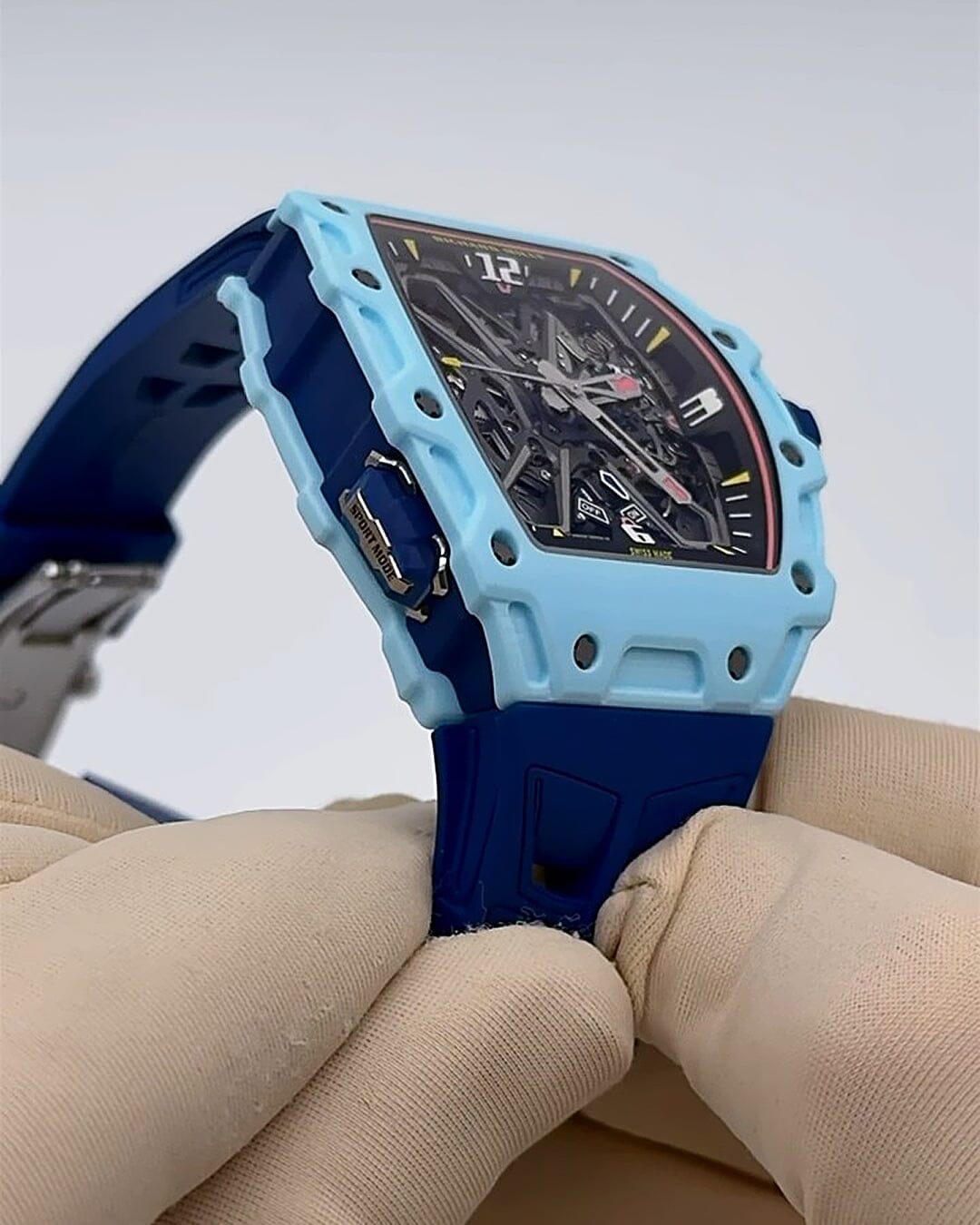 Richard Mille Nadal RM 35-03 Pastel Blue Quartz TPT 理查米尔纳达尔 RM 35-03 淡蓝色 自动腕表 | WORLDTIMER