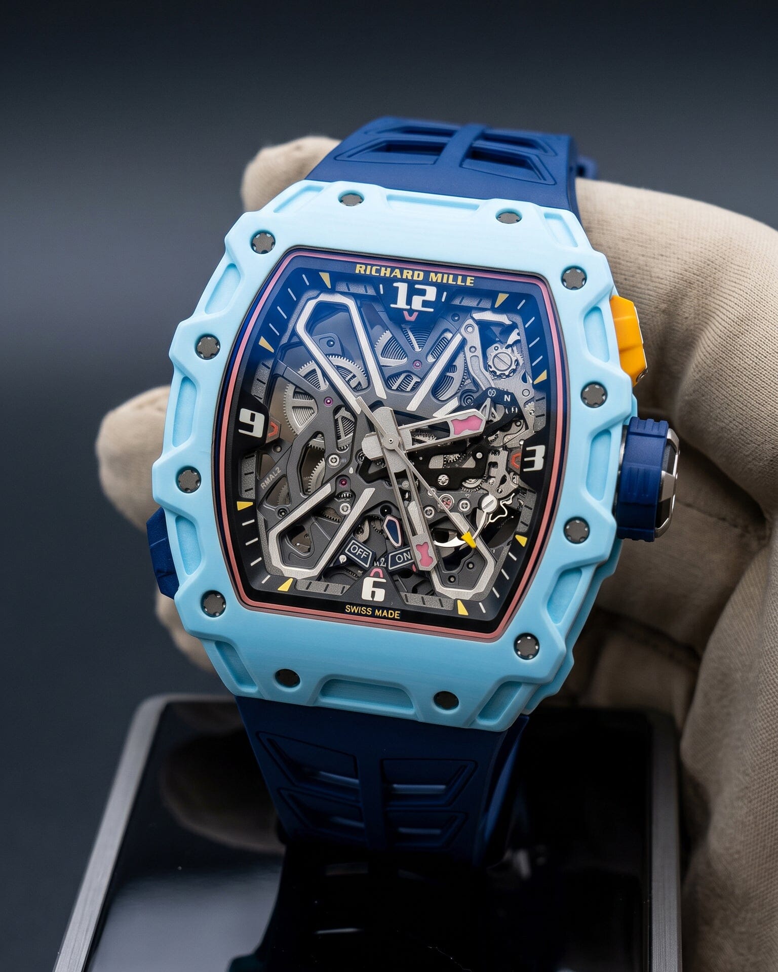 Richard Mille Rafael Nadal RM 35-03 Pastel Blue Quartz TPT 理查德米勒纳达尔 RM 35-03 淡蓝色 自动腕表 | WORLDTIMER