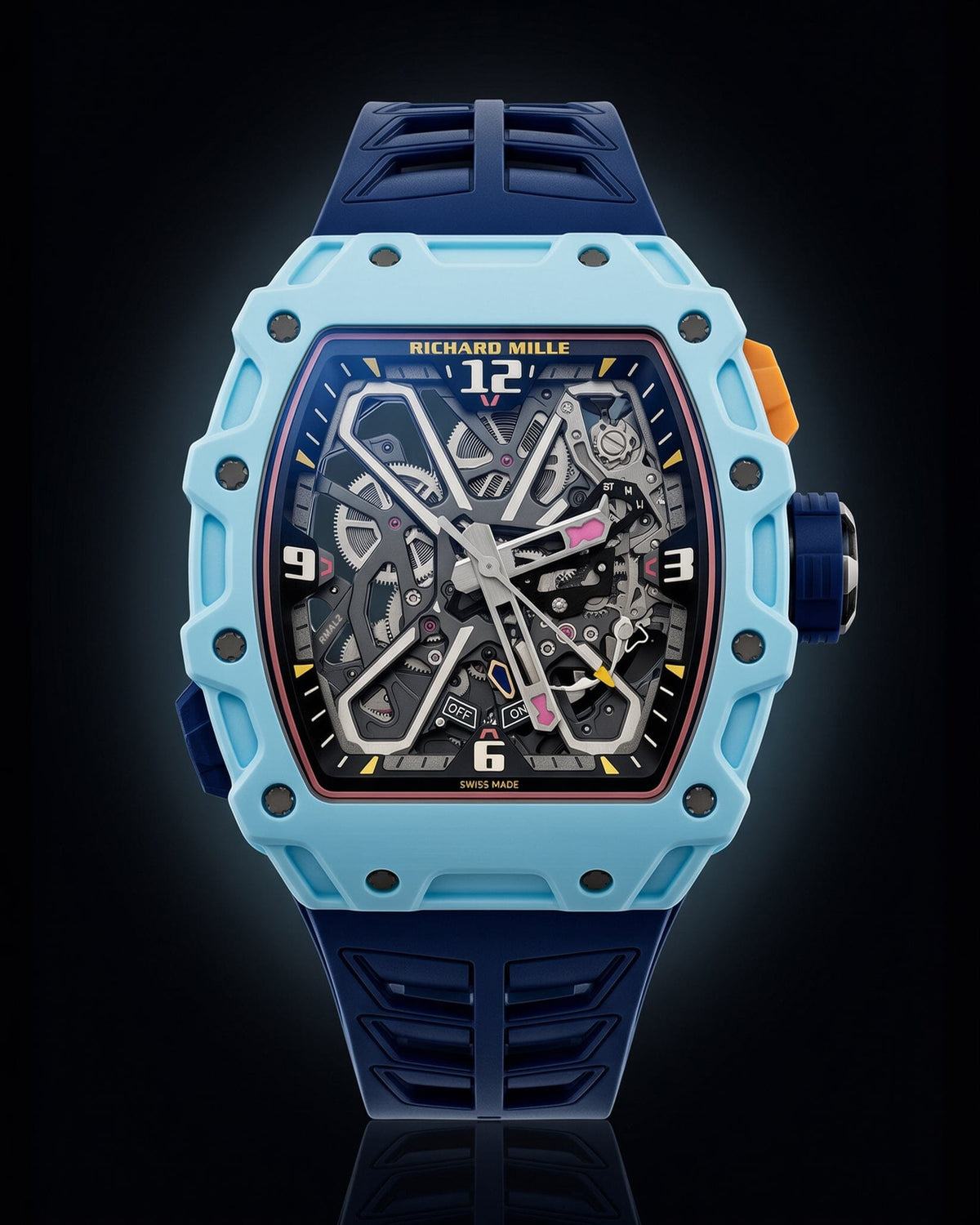 Richard Mille Rafael Nadal RM 35-03 Pastel Blue Quartz TPT 理查德米勒纳达尔 RM 35-03 淡蓝色 自动腕表 | WORLDTIMER