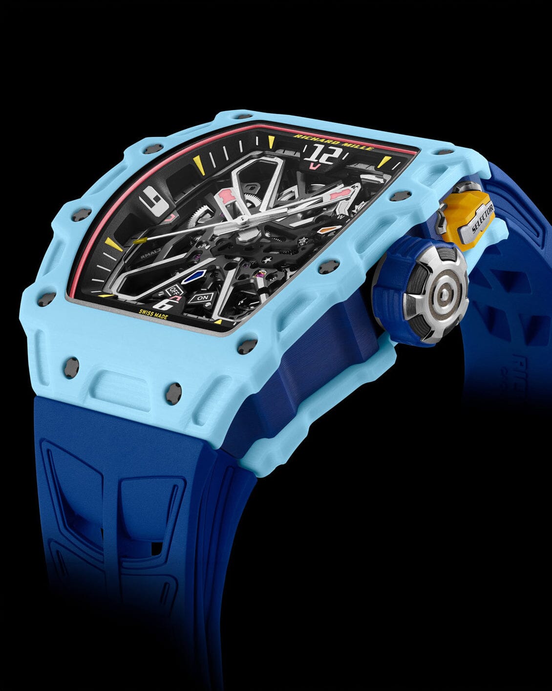 Richard Mille Nadal RM 35-03 Pastel Blue Quartz TPT 理查米尔纳达尔 RM 35-03 淡蓝色 自动腕表 | WORLDTIMER