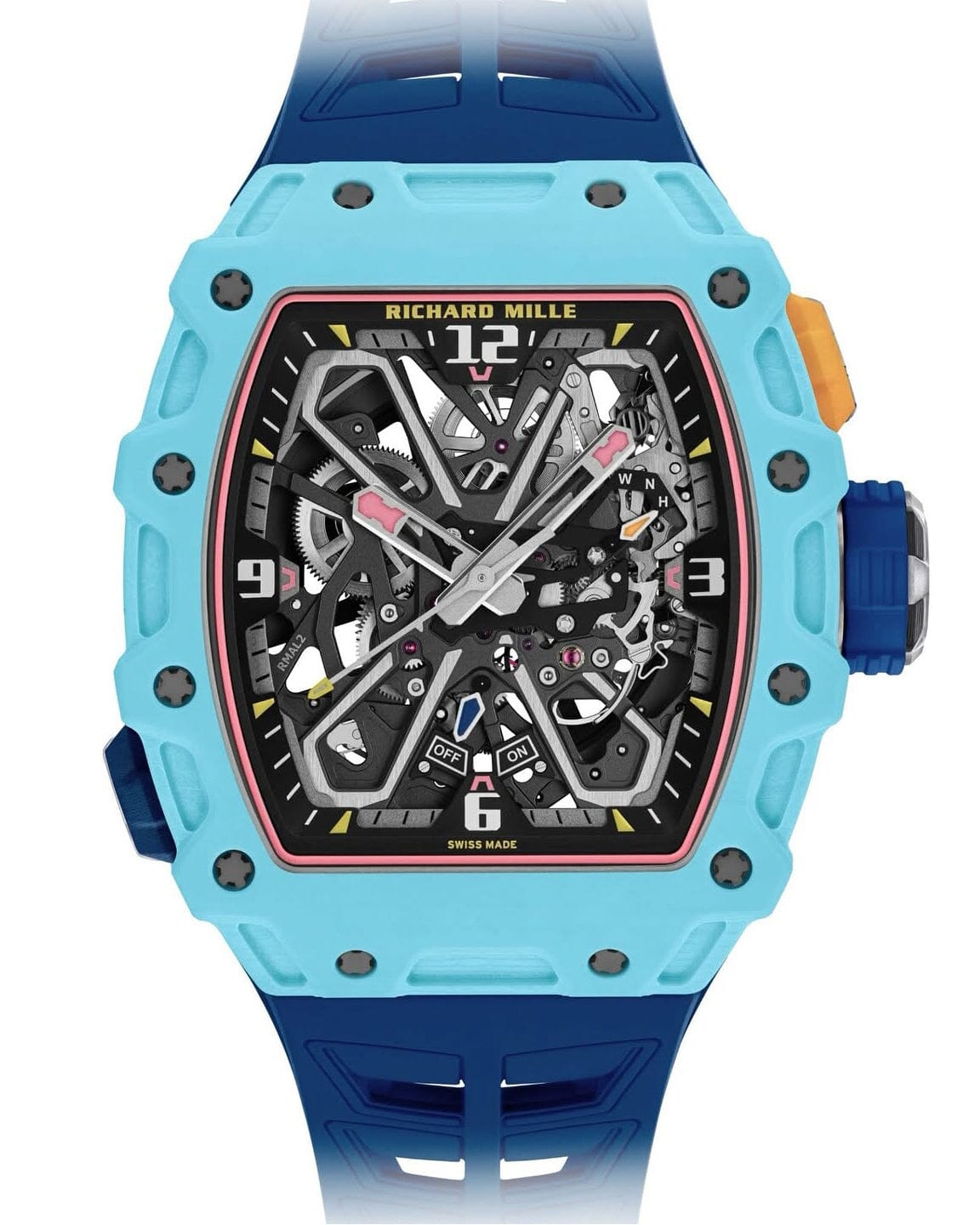 Richard Mille Nadal RM 35-03 Pastel Blue Quartz TPT 理查米尔纳达尔 RM 35-03 淡蓝色 自动腕表 | WORLDTIMER