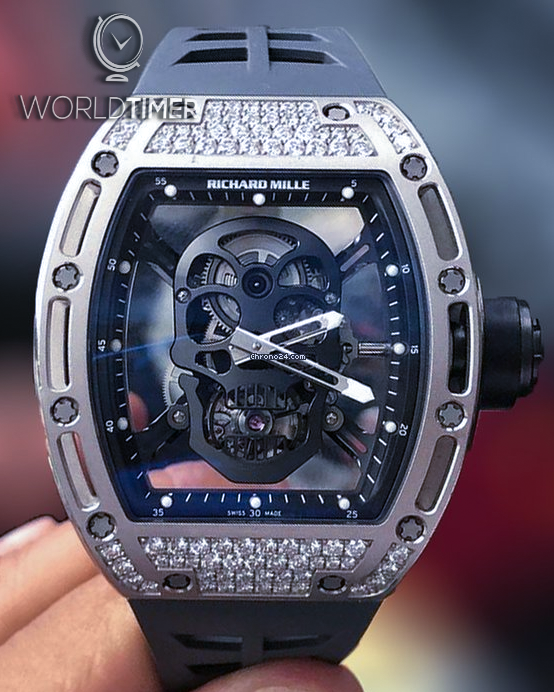Richard Mille RM 052 Diamond Skull Tourbillon 理查德米勒 RM 052 钻石骷髅头 陀飞轮手表 | WORLDTIMER