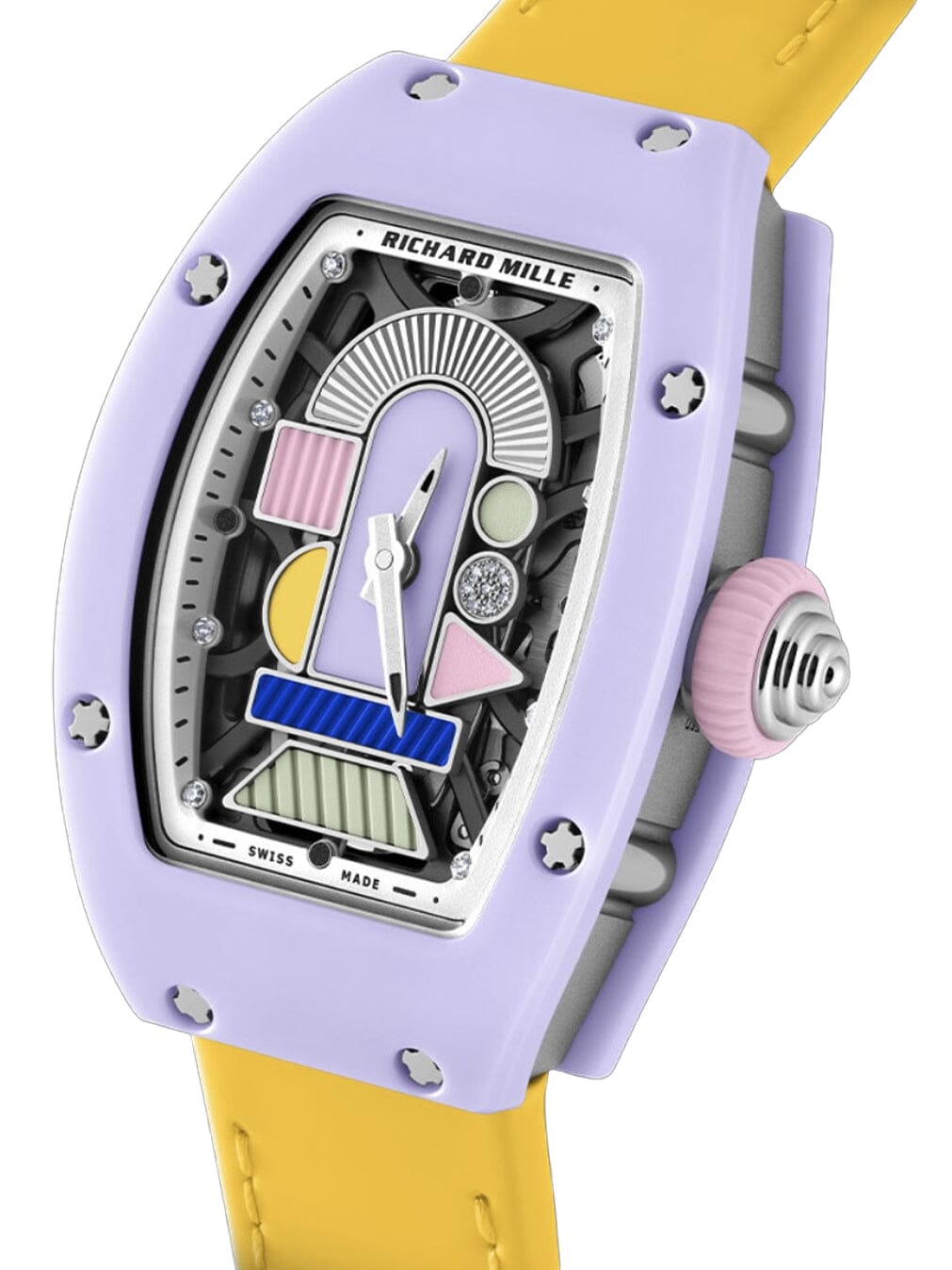 Richard Mille RM 07-01 Ceramics Lavender 理查德米勒 RM 07-01 薰衣草粉色 彩色陶瓷女士表 | WORLDTIMER