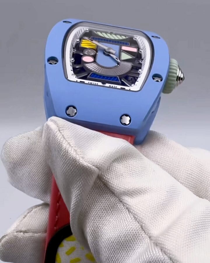 Richard Mille RM 07-01 Coloured Ceramics Powder Blue Automatic Winding 理查德米勒女表 RM 07-01 彩色陶瓷粉蓝色 | WORLDTIMER