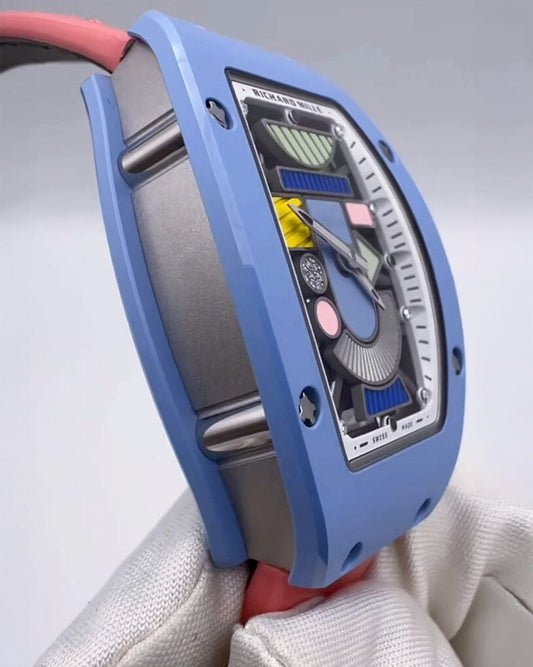 Richard Mille RM 07-01 Coloured Ceramics Powder Blue Automatic Winding 理查德米勒女表 RM 07-01 彩色陶瓷粉蓝色 | WORLDTIMER