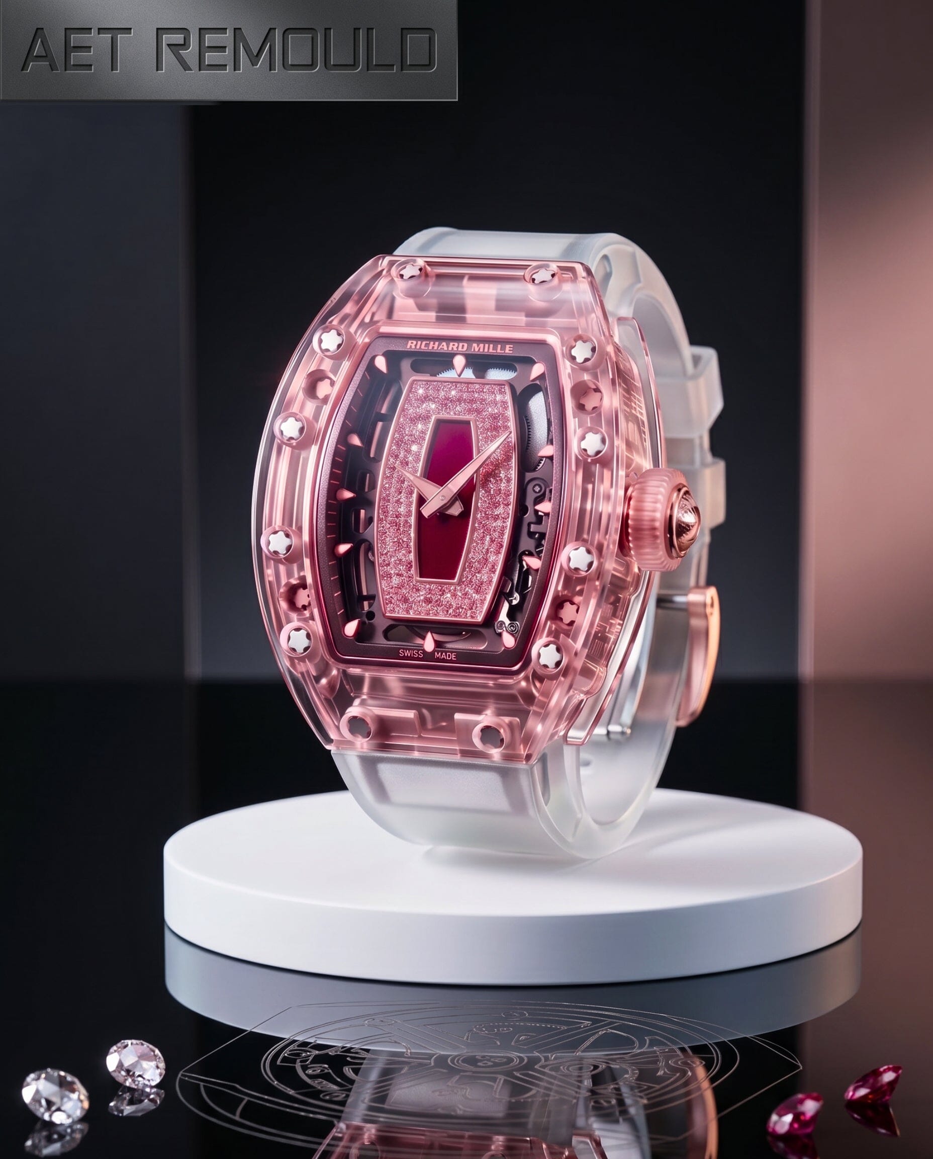 Richard Mille RM 07-01 Sapphire Pink Ladies Watch AET REMOULD 理查德米勒水晶 粉色 RM 07-01 女士表 | WORLDTIMER