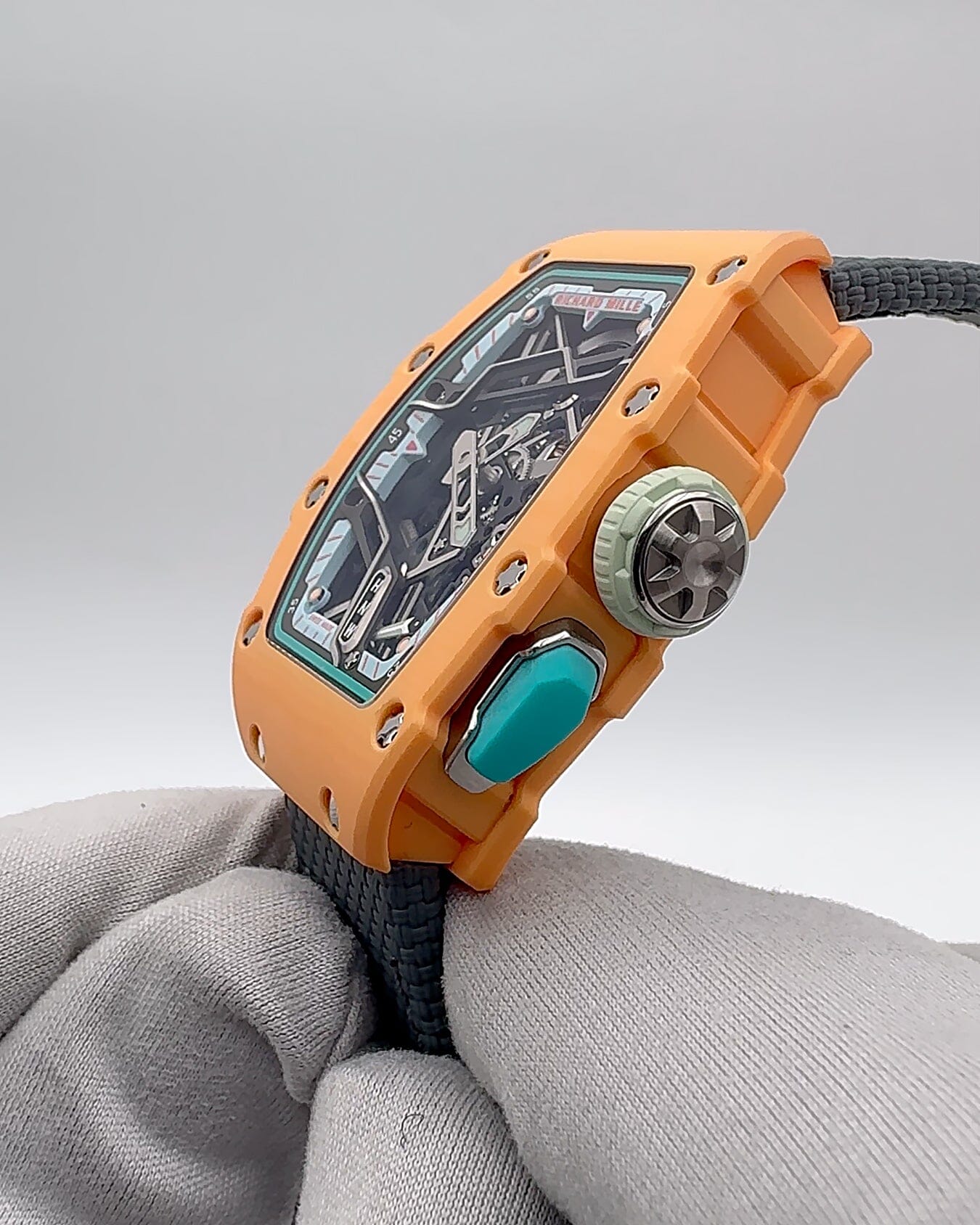 Richard Mille RM 07-04 Sport Salmon Pink Automatic Ladies Watch 理查德米勒女表 RM 07-04 三文鱼粉色 | WORLDTIMER