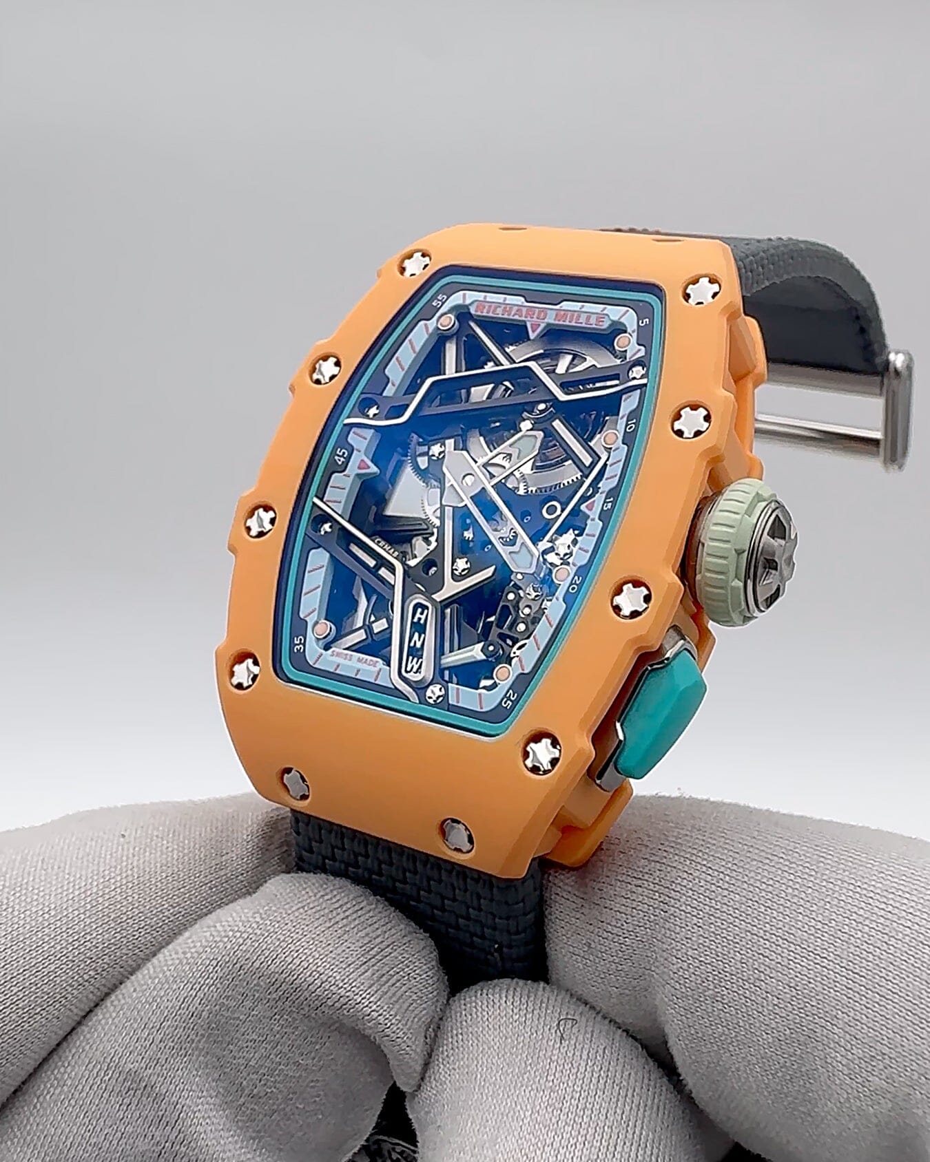 Richard Mille RM 07-04 Sport Salmon Pink Automatic Ladies Watch 理查德米勒女表 RM 07-04 三文鱼粉色 | WORLDTIMER