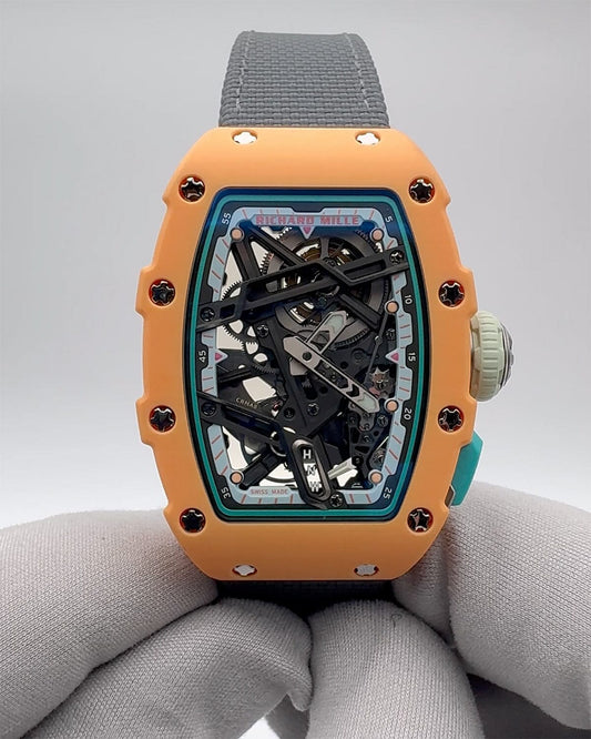 Richard Mille RM 07-04 Sport Salmon Pink Automatic Ladies Watch 理查德米勒女表 RM 07-04 三文鱼粉色 | WORLDTIMER